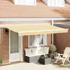 Image de vidaXL Auvent rétractable Jaune 400 x 200 cm tissu