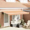 Image de vidaXL Auvent Rétractable Jaune 400 x 200 cm tissu
