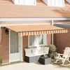 Image de vidaXL Auvent Rétractable Jaune 400 x 200 cm tissu