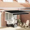 Image de vidaXL Auvent Rétractable Noir 300 x 250 cm Tissu et acier