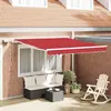 Image de vidaXL Auvent Rétractable Rouge 300 x 250 cm Tissu et acier