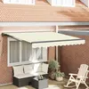 Image de vidaXL Cadre d'auvent Crème 350 x 250 cm Polyester avec revêtement PU