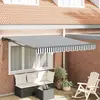 Image de vidaXL Cadre d'auvent Anthracite et blanc 350 x 250 cm