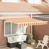 Image de vidaXL Auvent rétractable électrique Jaune et Orange 350 x 250 cm