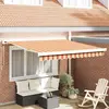 Image de vidaXL Auvent Rétractable Jaune et Orange 350 x 250 cm Tissu et Métal