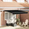 Image de vidaXL Auvent Rétractable Noir 350 x 250 cm tissu