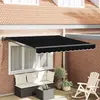 Image de vidaXL Cadre d'auvent Noir 350 x 250 cm Polyester avec revêtement PU