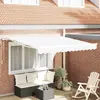 Image de vidaXL Auvent rétractable électrique Blanc 350 x 250 cm