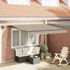 Image de vidaXL Auvent Rétractable Blanc 350 x 250 cm tissu