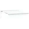 Image de vidaXL Auvent Rétractable Blanc 350 x 250 cm Tissu et Métal