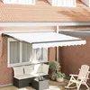 Image de vidaXL Cadre d'auvent Blanc 350 x 250 cm Polyester avec revêtement PU