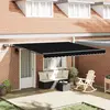 Image de vidaXL Auvent Rétractable Noir 400 ×300 cm tissu