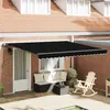 Image de vidaXL Auvent Rétractable Noir 400 × 300 cm Tissu et Aluminium
