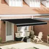 Image de vidaXL Auvent Noir 400 × 300 cm Polyester et Aluminium