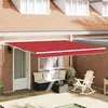 Image de vidaXL Auvent Rétractable Rouge 400 × 300 cm Polyester et Aluminium