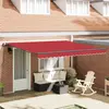 Image de vidaXL Auvent Rétractable Rouge 400 × 300 cm Polyester et Acier