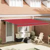 Image de vidaXL Cadre d'auvent Rouge 400 × 300 cm Polyester avec revêtement PU