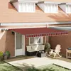 Image de vidaXL Auvent Rétractable orange et marron 450 ×300 cm tissu