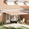 Image de vidaXL Auvent Rétractable Multicolore 450 × 300 cm Tissu et acier
