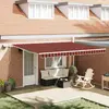 Image de vidaXL Auvent rétractable orange et marron 450 × 350 cm