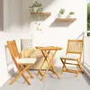 Image de vidaXL Set de Bistro Jardin 3 pcs - Bois d'Acacia