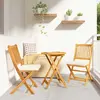 Image de vidaXL Chaises de jardin pliantes avec coussin blanc