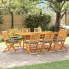 Image de vidaXL Chaises de jardin pliantes avec coussin - Bois d'acacia