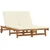 Image de Vidaxl transat set de 2 bois d'acacia
