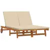 Image de Vidaxl transat ensemble de 2 bois d'acacia marron