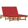Image de Vidaxl transat set de 2 bois d'acacia marron