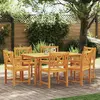 Image de vidaXL Chaises de jardin 6 pcs Naturel Bois d'Acacia Massif
