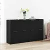 Image de vidaXL Buffet 2 pcs Chêne noir 60 x 30 x 70 cm Bois d'ingénierie