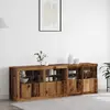 Image de vidaXL Buffet LED Bois ancien 202 x 37 x 67 cm Bois d'ingénierie