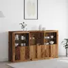 Image de vidaXL Buffet LED Bois ancien 181,5 x 37 x 100 cm Bois d'ingénierie