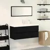 Image de vidaXL Meuble de Lavabo de Salle de Bain Chêne noir 90 x 39 x 62 cm
