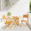 Image de vidaXL Chaise de jardin pliante 2 pcs Moutarde 42 x 52 x 82 cm
