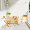 Image de vidaXL Ensemble bistro pliant 3 pcs Moutarde Acier