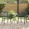Image de Vidaxl Chaises d'extérieur en aluminium - Noir