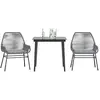 Image de Ensemble à manger jardin vidaXL - 3 pcs gris
