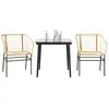Image de vidaXL Ensemble à manger jardin 3 pcs - Marron/Poly rotin