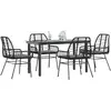 Image de Ensemble à manger de jardin vidaXL - 5 pcs noir