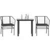 Image de vidaXL Ensemble à Manger Jardin 3 pcs - Noir