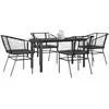 Image de Ensemble à manger de jardin vidaXL - 5 pcs noir