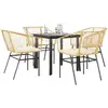 Image de vidaXL Ensemble à manger jardin 5pcs - Marron
