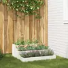 Image de vidaXL Jardinière de jardin 3 niveaux - Acier blanc