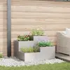 Image de vidaXL Cache-pot de jardin Argent 80 x 80 x 60 cm Acier inoxydable