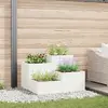 Image de vidaXL Jardinière - 100x100x60 cm Acier Blanc