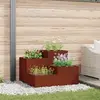 Image de vidaXL Cache-pot de jardin Rouillé 100 x 100 x 60 cm Acier patiné