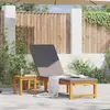 Image de vidaXL Transat Marron 202 x 53 x 89 cm Bois d'Acacia Massif