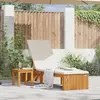 Image de vidaXL Transat Huile Naturelle 200 x 55 x 94 cm Bois d'acacia massif